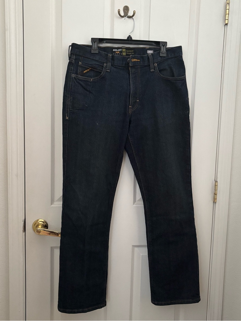 Ariat Rebar M5 Straight Leg Jeans Men’s 35x32 Dark Wash Work Western Denim